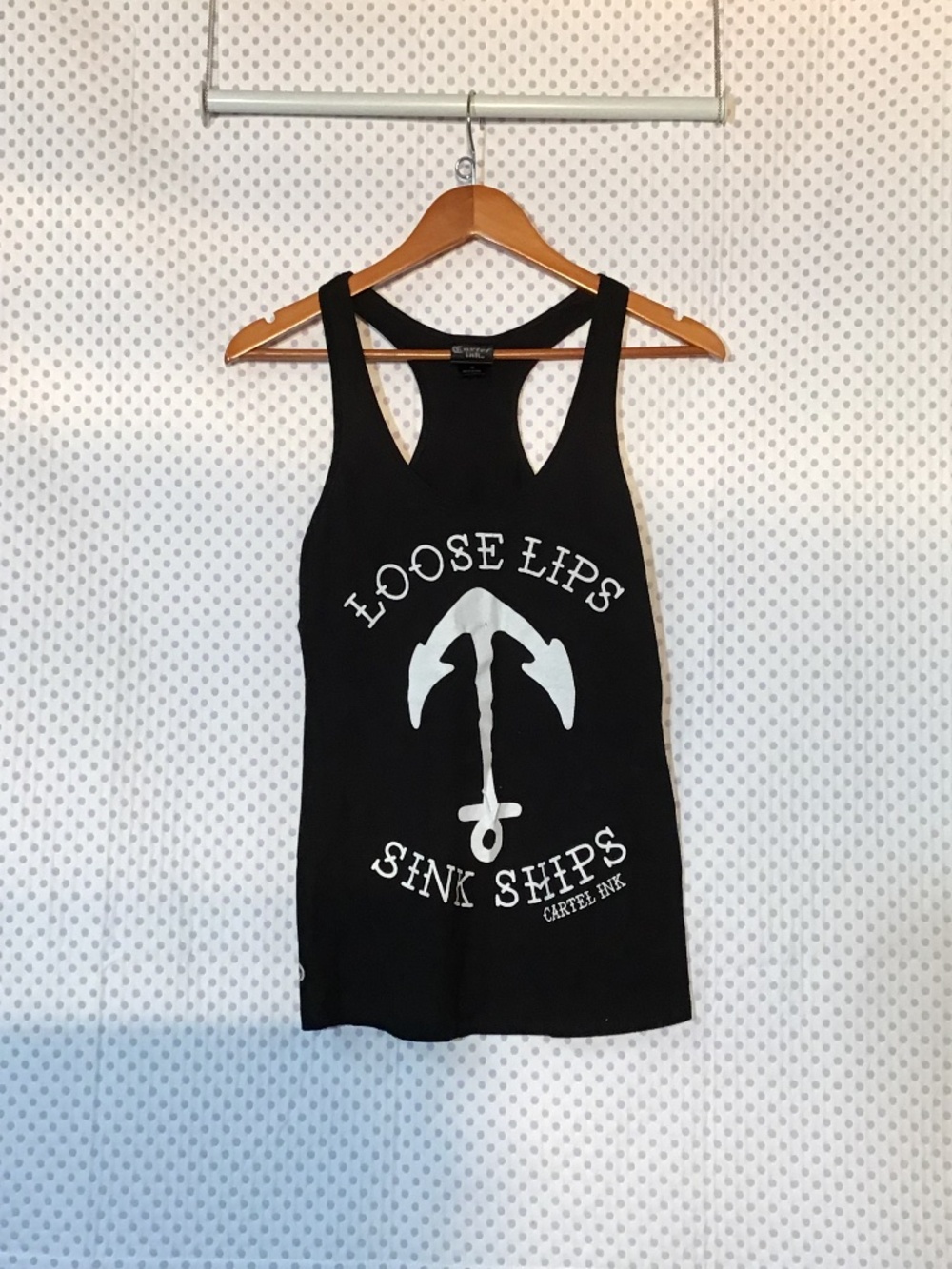 “Loose Lips Sink Ships" racerback tank top by Cartel Ink